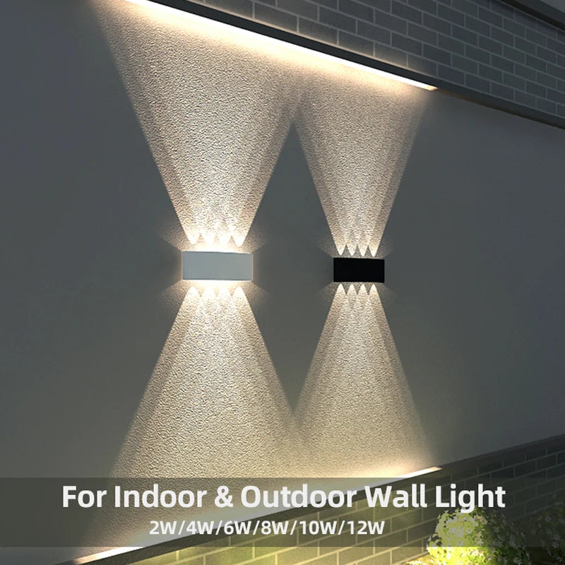 Aluminium LED Wandlamp Waterdicht IP65 Outdoor Tuinverlichting 8W 12W Interieur Wandlamp voor Slaapkamer Woonkamer trap Verlichting