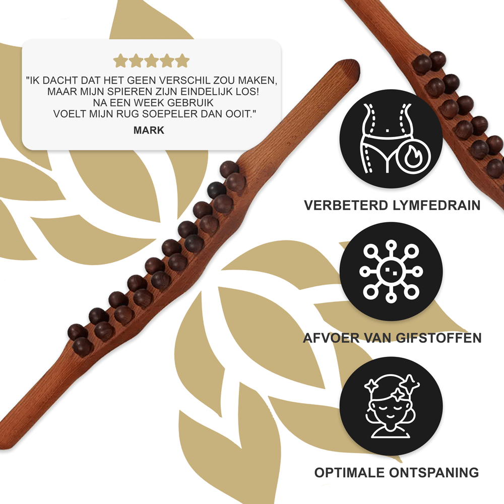 Shiva™ Gua Sha houten massagestaaf voor therapie en ontspanning