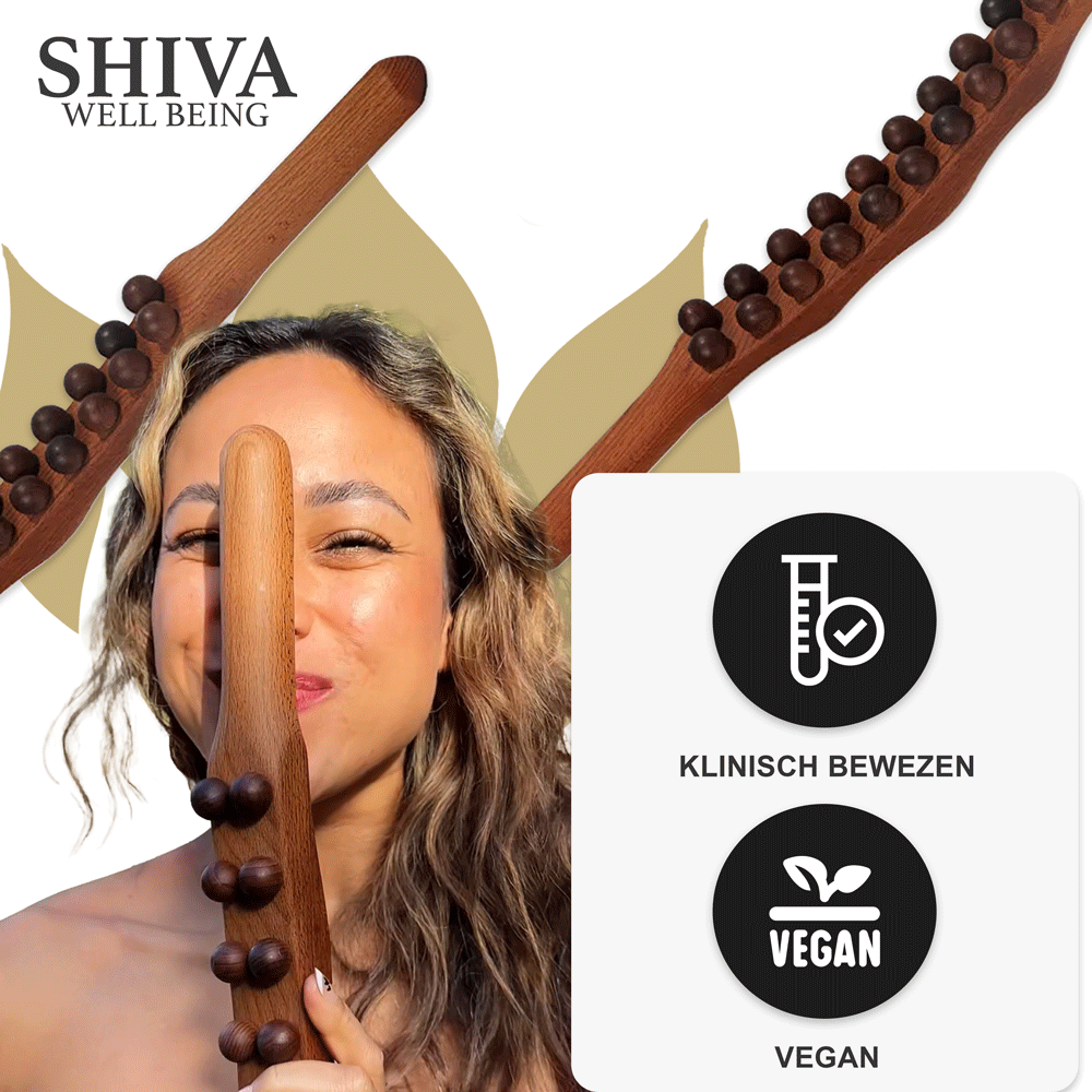 Shiva™ Gua Sha houten massagestaaf voor therapie en ontspanning