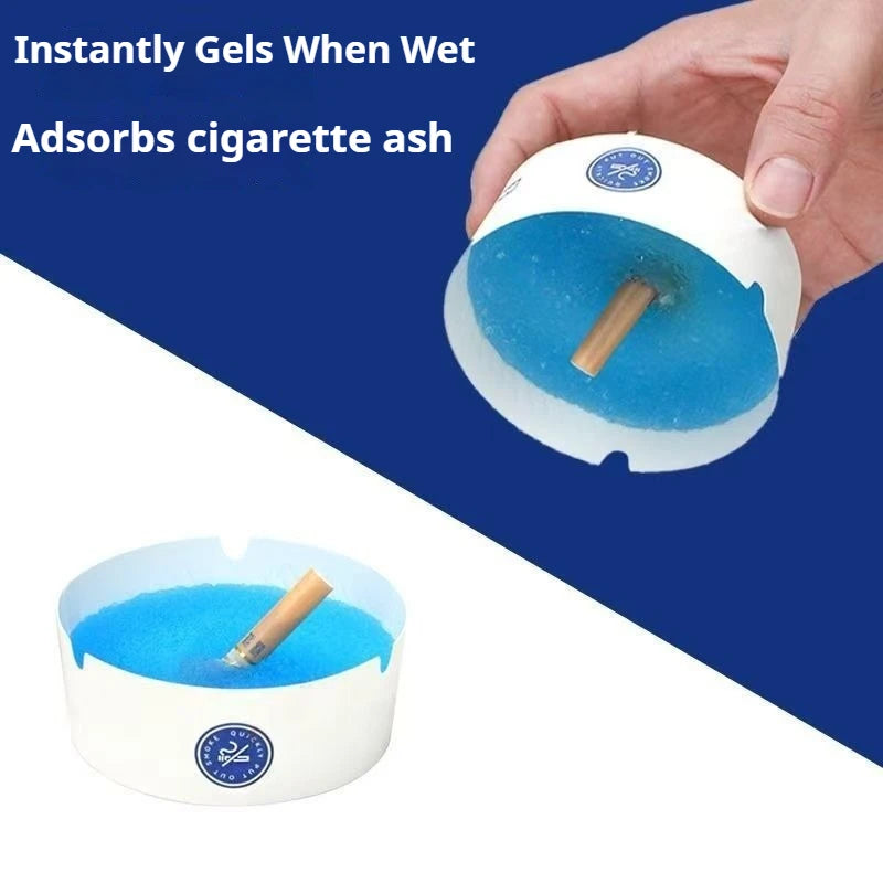 25 stuks hoogwaardige wegwerp papieren asbakken, draagbaar en verdikt, rook- en geurabsorberende asbak met asgel