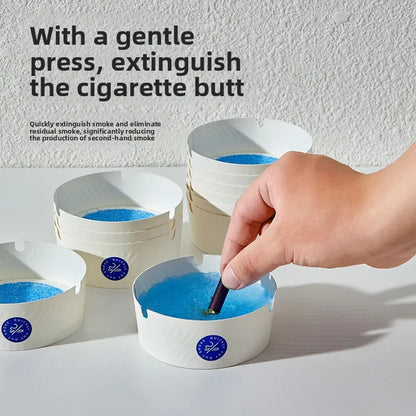 25 stuks hoogwaardige wegwerp papieren asbakken, draagbaar en verdikt, rook- en geurabsorberende asbak met asgel