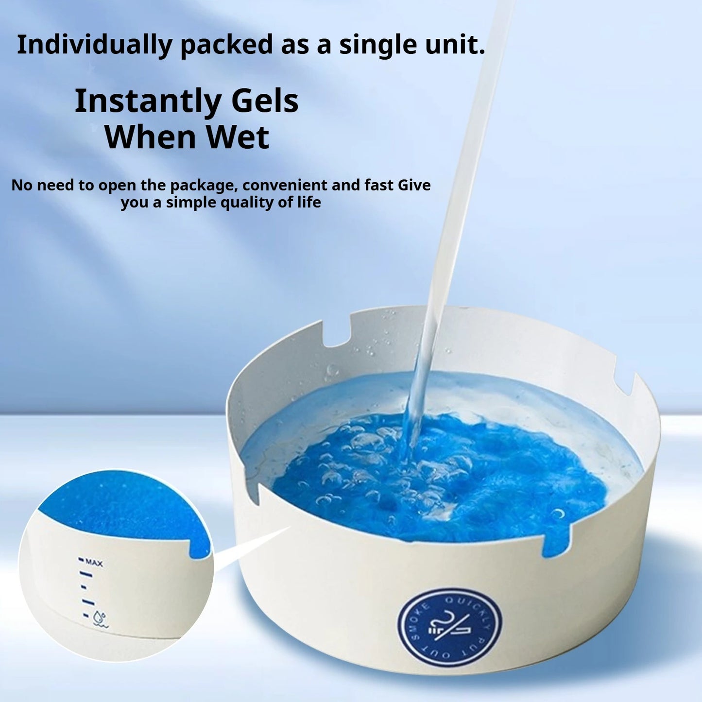 25 stuks hoogwaardige wegwerp papieren asbakken, draagbaar en verdikt, rook- en geurabsorberende asbak met asgel