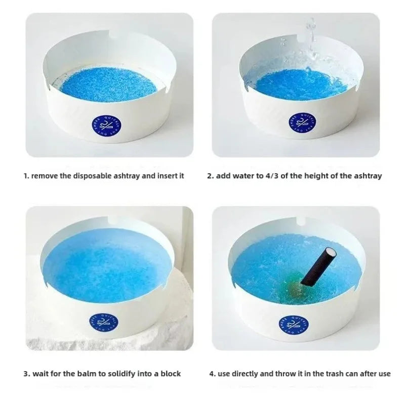 25 stuks hoogwaardige wegwerp papieren asbakken, draagbaar en verdikt, rook- en geurabsorberende asbak met asgel