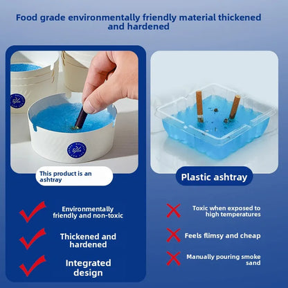25 stuks hoogwaardige wegwerp papieren asbakken, draagbaar en verdikt, rook- en geurabsorberende asbak met asgel