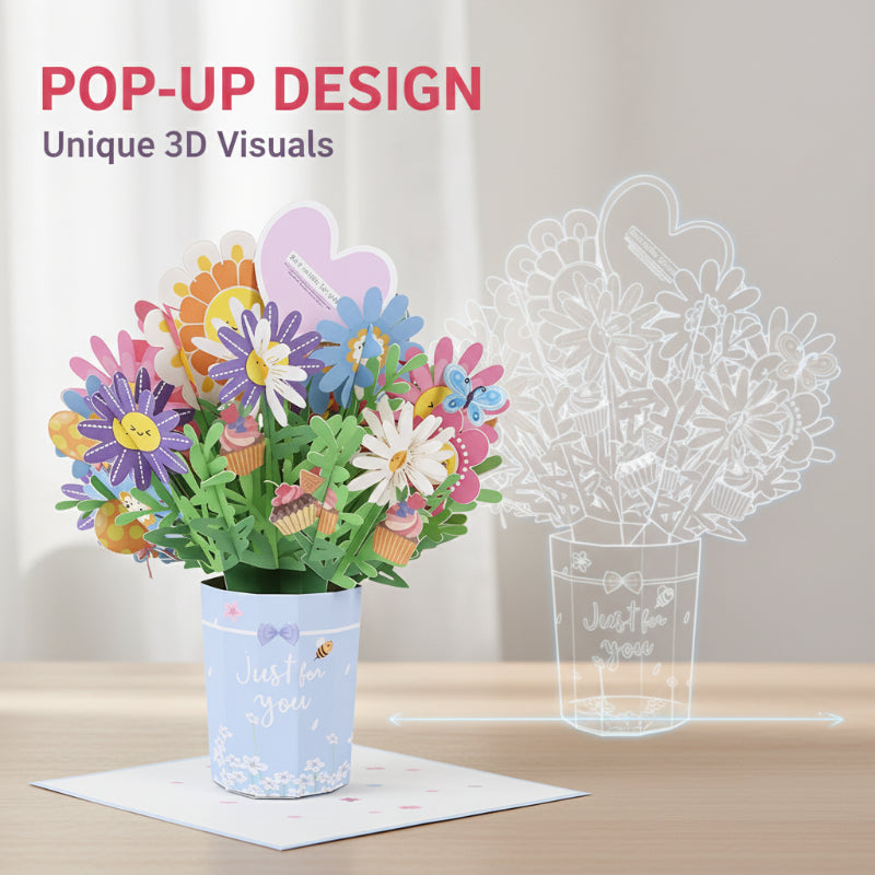 🏆35K+ SOLD! 🌼💌 Forever-Blooming 3D Flower Pop-Up Card– Personalized Love Message & Everlasting Bloom 🎁