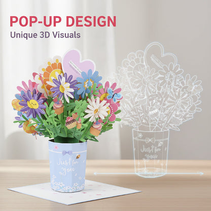 🏆35K+ SOLD! 🌼💌 Forever-Blooming 3D Flower Pop-Up Card– Personalized Love Message & Everlasting Bloom 🎁