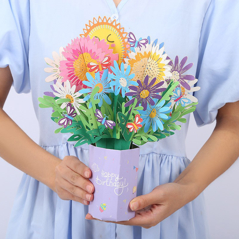 🏆35K+ SOLD! 🌼💌 Forever-Blooming 3D Flower Pop-Up Card– Personalized Love Message & Everlasting Bloom 🎁